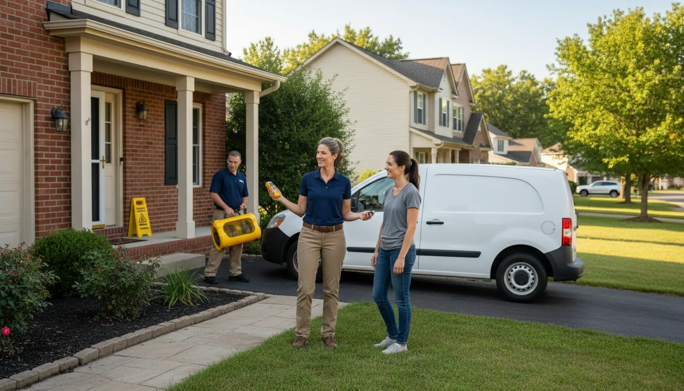 Residential water damage restoration in Bay Springs, MS